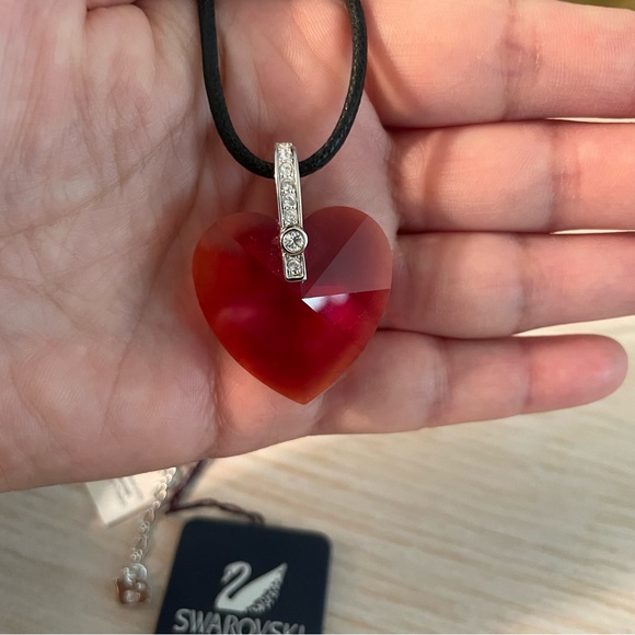 Swarovski Red Heart Pendant Necklace - Picture 3 of 7